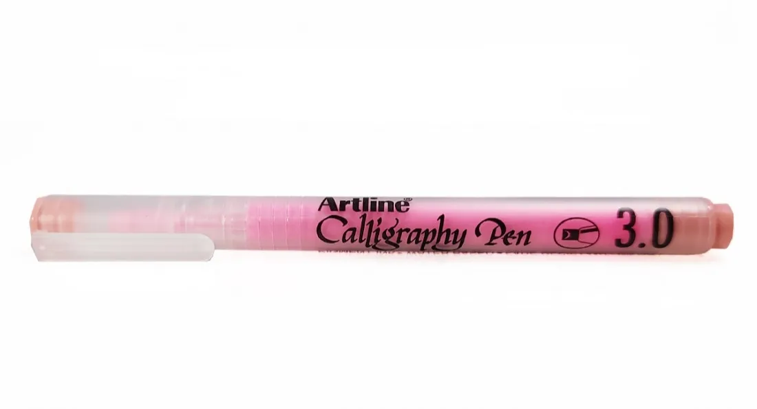 Artline Calligraphy Pen Pink Ink Pen Tip Size 3.0 mm Pack of 1